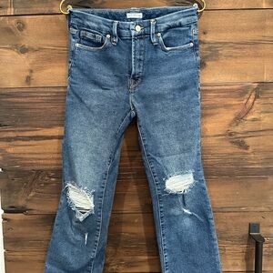 Good American Cropped Distresses Jeans